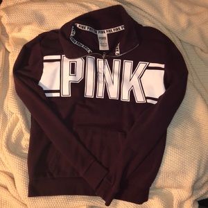 VS PINK Maroon Quarter Zip